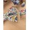Noeud papillon fleuri et toile de jute pour enfant