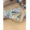 Noeud papillon fleuri et toile de jute pour enfant