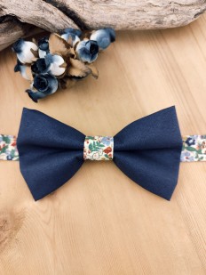 Nœud papillon bleu marine