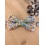 Noeud papillon fleuri et toile de jute