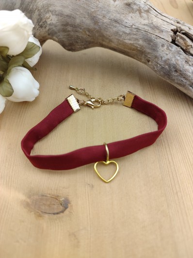 Bracelet satin Bordeaux