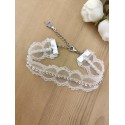 Bracelet dentelle blanche