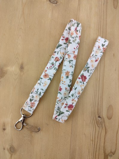 Dragonne porte badge / clés Liberty bordeaux