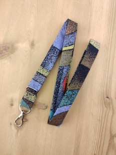 Dragonne porte badge / clés Tissu Wax