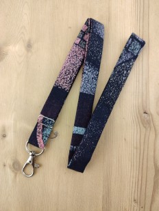 Dragonne porte badge / clés Tissu Wax