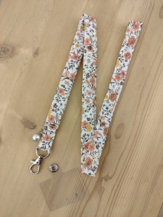 Cordon téléphone Liberty orange brûlée