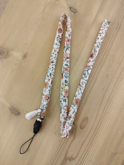 Cordon téléphone Liberty orange brûlée