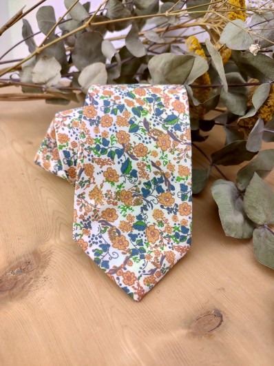Cravate Liberty terracotta