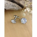 Boutons de manchette Fleurs Liberty bleues