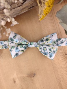 Noeud papillon floral vert