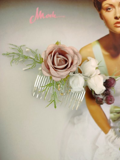 Peigne à cheveux vieux rose