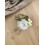 Boutonnière fleur kaki clair et ivoire