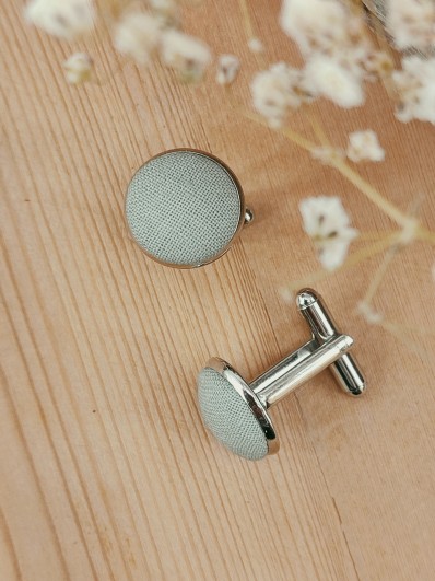 Boutons de manchettes vert sauge