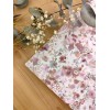 Pochette costume florale rose poudré et vert sauge