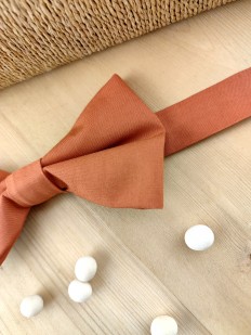 Noeud papillon terracotta pour enfant