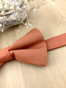 Noeud papillon double terracotta pour enfant