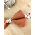 Noeud papillon terracotta et Liberty pour enfant