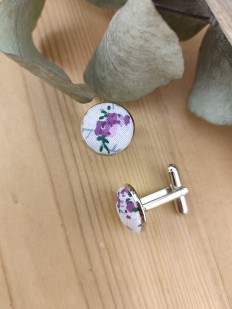 Boutons de manchettes Liberty violet