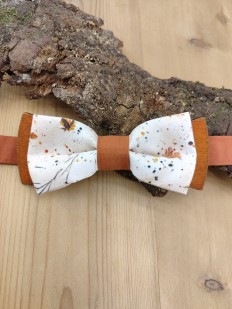 Noeud papillon bois Terracotta