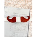 Noeud papillon bois moustache