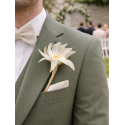 Boutonnière fleur de lys ivoire
