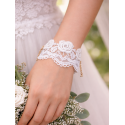 Bracelet guipure blanche