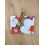 Porte badge fleurs style Vintage