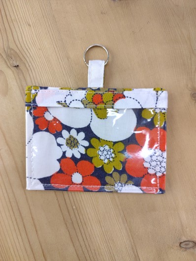 Porte badge fleurs style Vintage