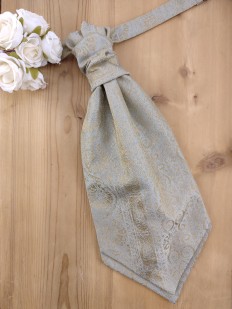 Lavallière or et bleu clair et or