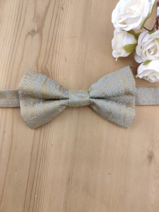 Noeud papillon or et bleu clair