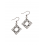 Boucles d'oreilles filigrane carré argenté
