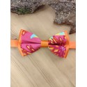 Nœud papillon orange et fuchsia