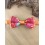 Noeud papillon Liberty fleuri orange et fuchsia pour enfant 