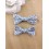 Barrette noeud papillon tissu Liberty bleu