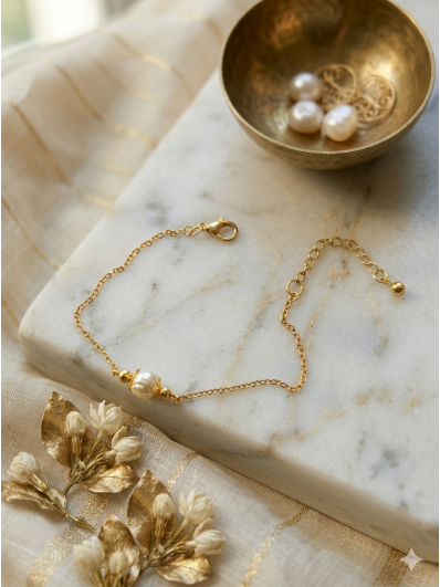 Bracelet perle nacrée Baroque