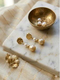 Boucles d'oreilles perles baroques