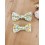 Barrette noeud papillon tissu Liberty jaune