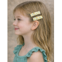Barrette clic-clac Liberty jaune