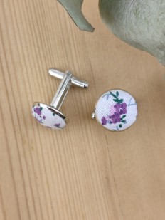 Boutons de manchettes Liberty violet