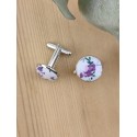 Boutons de manchettes Liberty violet