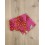 Pochette de costume floral orange et fuchsia