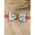 Noeud Papillon Enfant Fleuri & Terracotta en Coton Bio – Style Champêtre