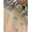 Bracelet Liberty vert sauge personnalisable – trèfle porte-bonheur argenté