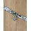 Bracelet Liberty vert sauge personnalisable – trèfle porte-bonheur argenté