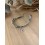Bracelet Liberty vert sauge personnalisable – trèfle porte-bonheur argenté