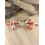 Noeud Papillon Enfant Fleuri & Terracotta en Coton Bio – Style Champêtre