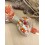 Nœud Papillon Fleuri Orange / terracotta et Jute – Élégance Champêtre "Le Rustique"
