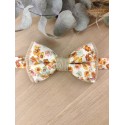 Noeud Papillon Fleuri Boho et Jute – Terracotta, Orange Brûlée & Vert Sauge