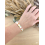 Bracelet Liberty vert sauge personnalisable – trèfle porte-bonheur argenté