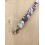 Dragonne porte badge / clés beige et marron